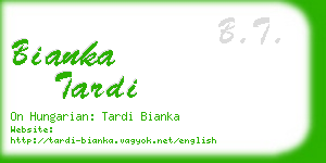 bianka tardi business card